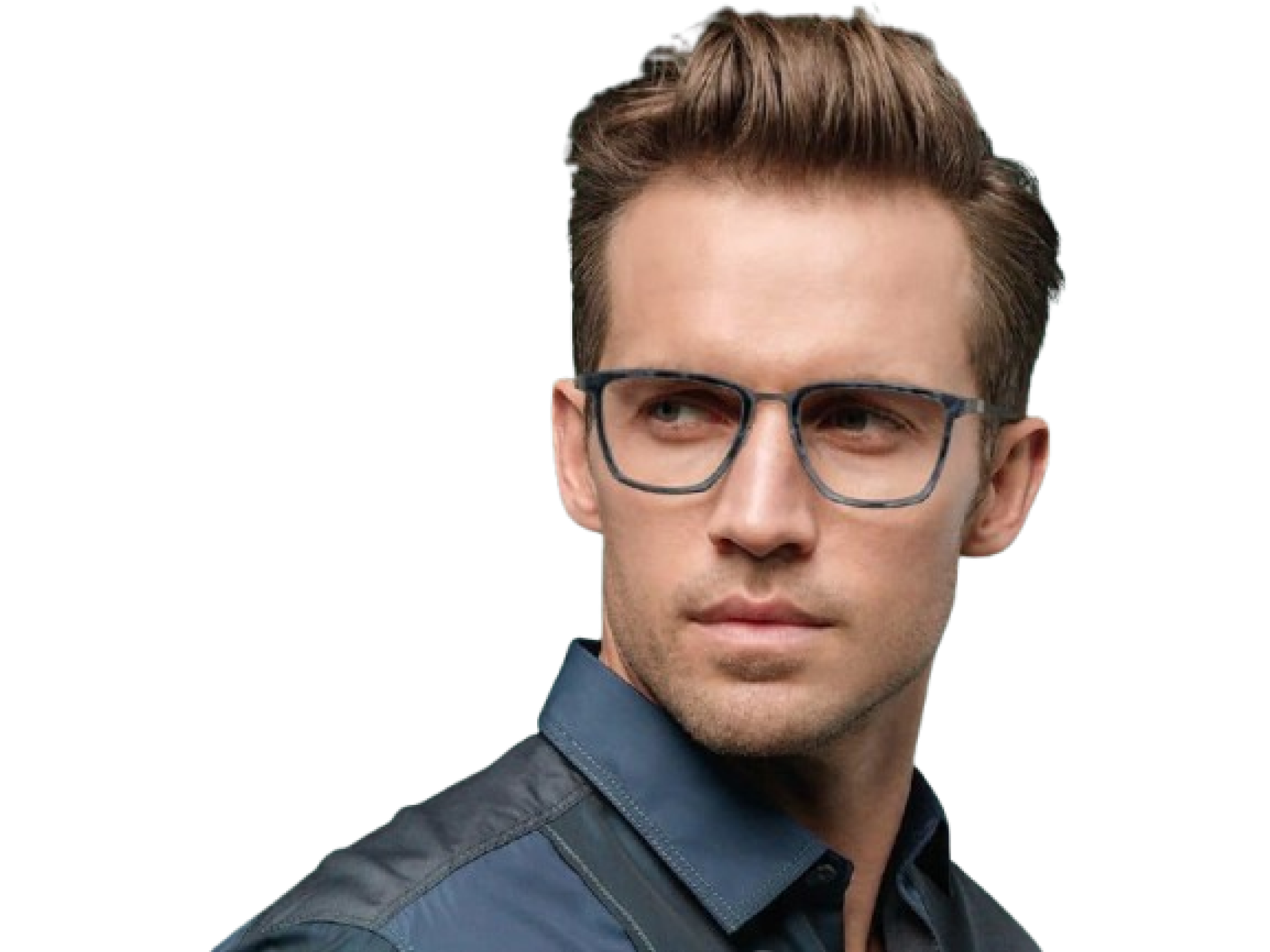 Model wearing glasses
